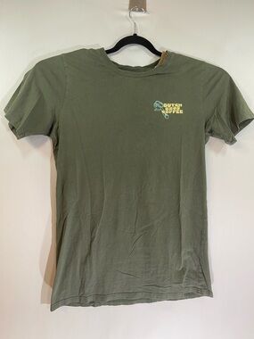 Dutch Bros Olive Green Crewneck Tee with White Chest Label